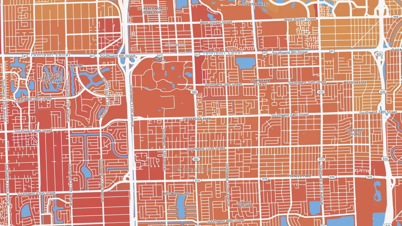 University Park, FL Map of Murder Rates