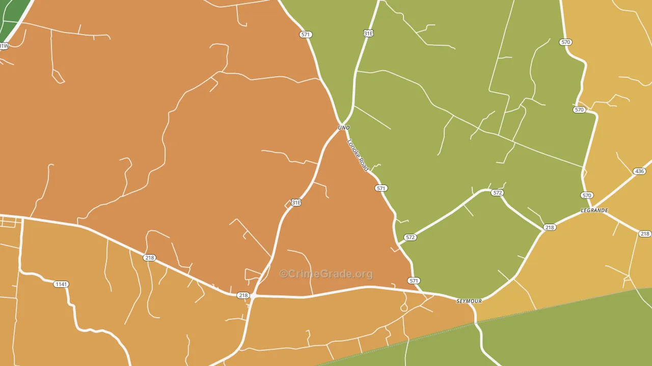 Uno, KY Map of Murder Rates
