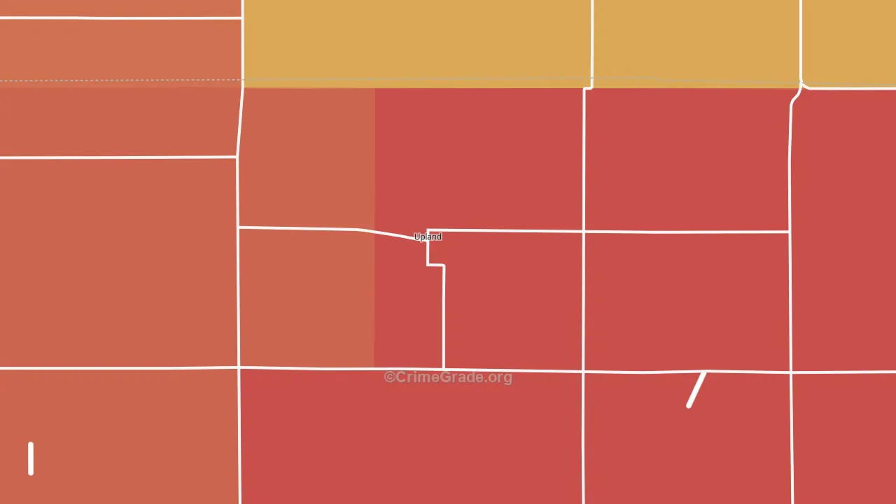 Upland, NE Map of Murder Rates