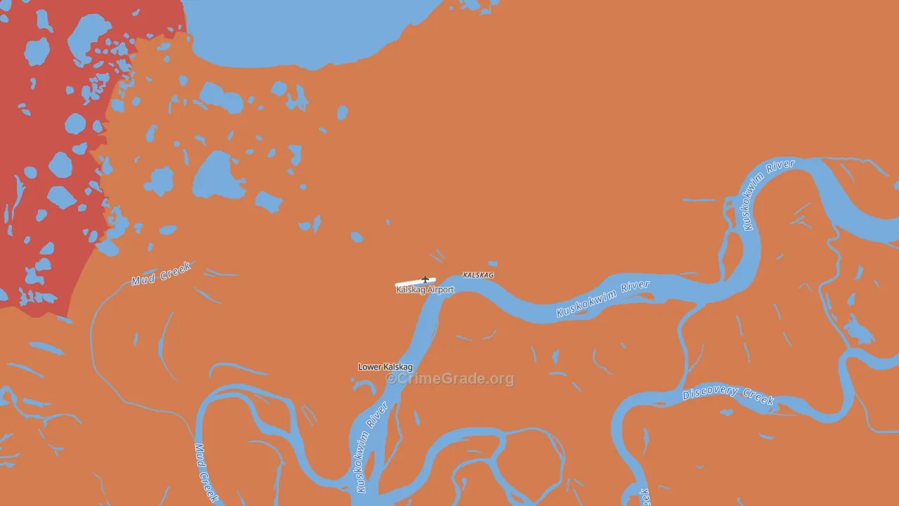 Upper Kalskag, AK Map of Murder Rates