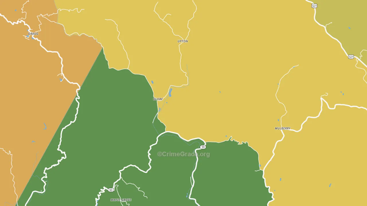 Upton, NC Map of Murder Rates