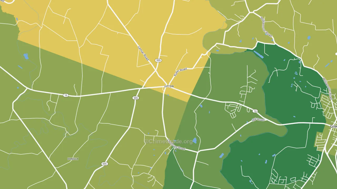Upton, PA Map of Murder Rates