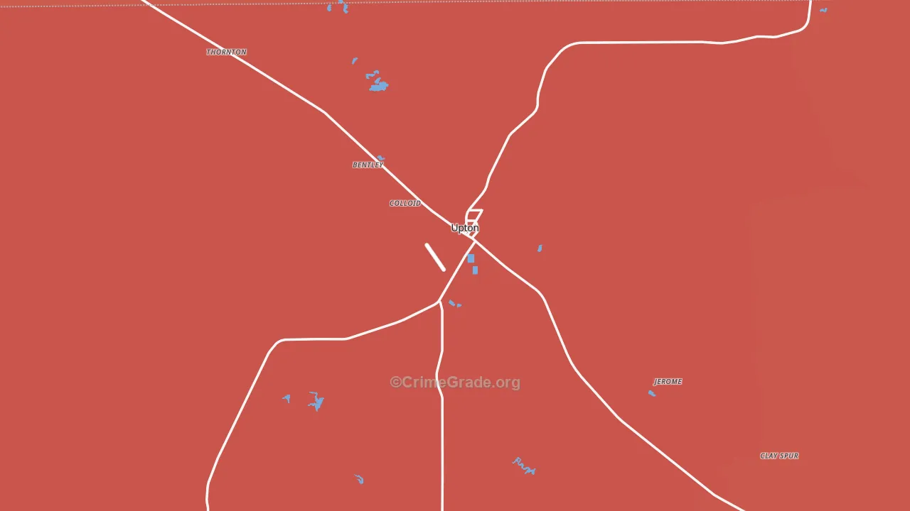 Upton, WY Map of Murder Rates