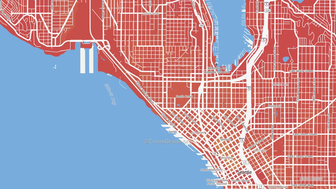 Uptown, Seattle, WA Map of Murder Rates