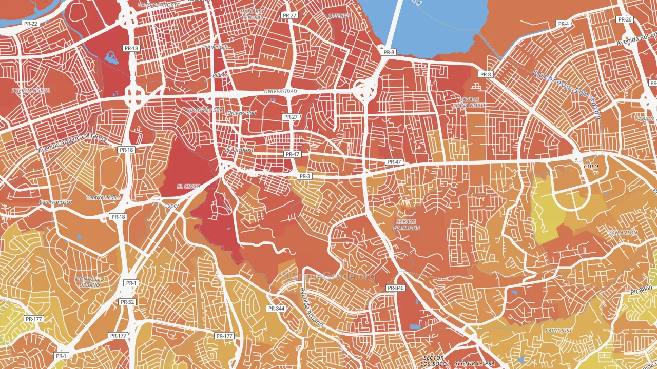 Urbanizacion San Agustin, San Juan, PR Map of Murder Rates