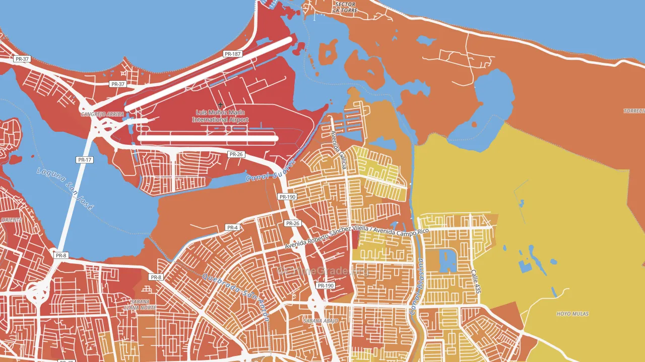 Urbanizacion Vistamar, Carolina, PR Map of Murder Rates