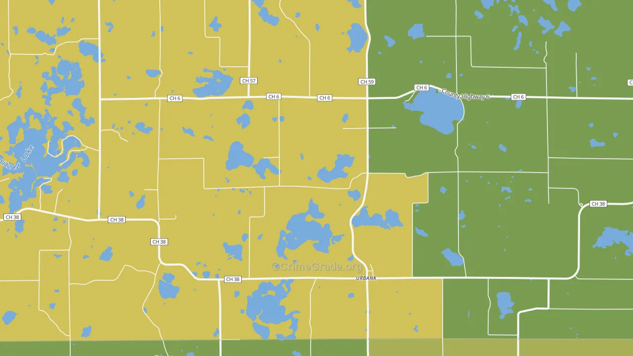 Urbank, MN Map of Murder Rates