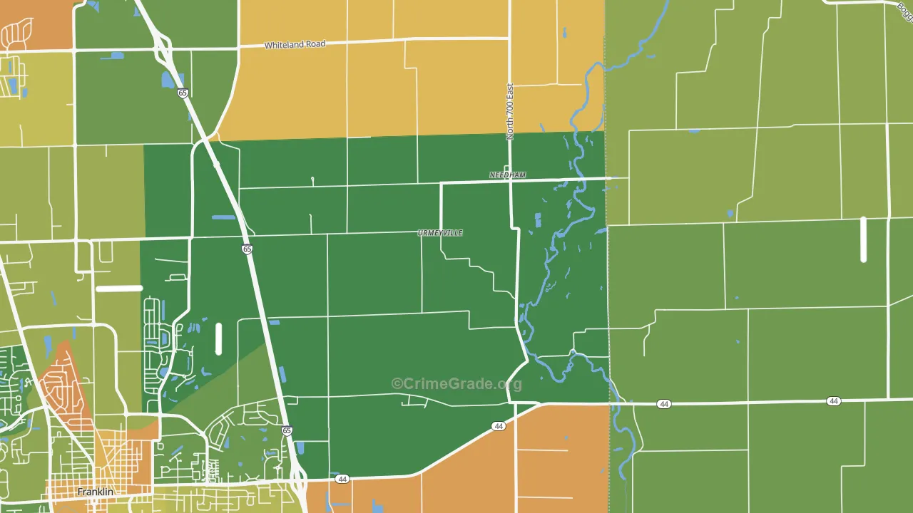Urmeyville, IN Map of Murder Rates