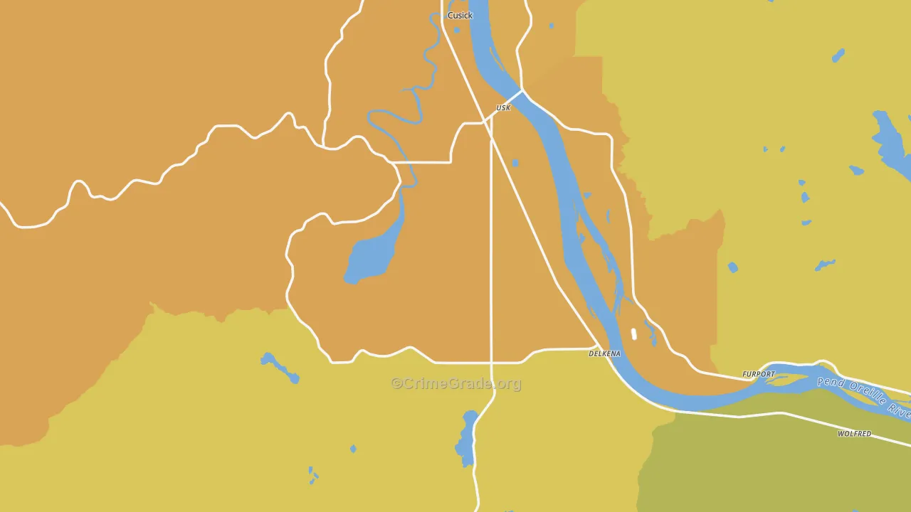 Usk, WA Map of Murder Rates