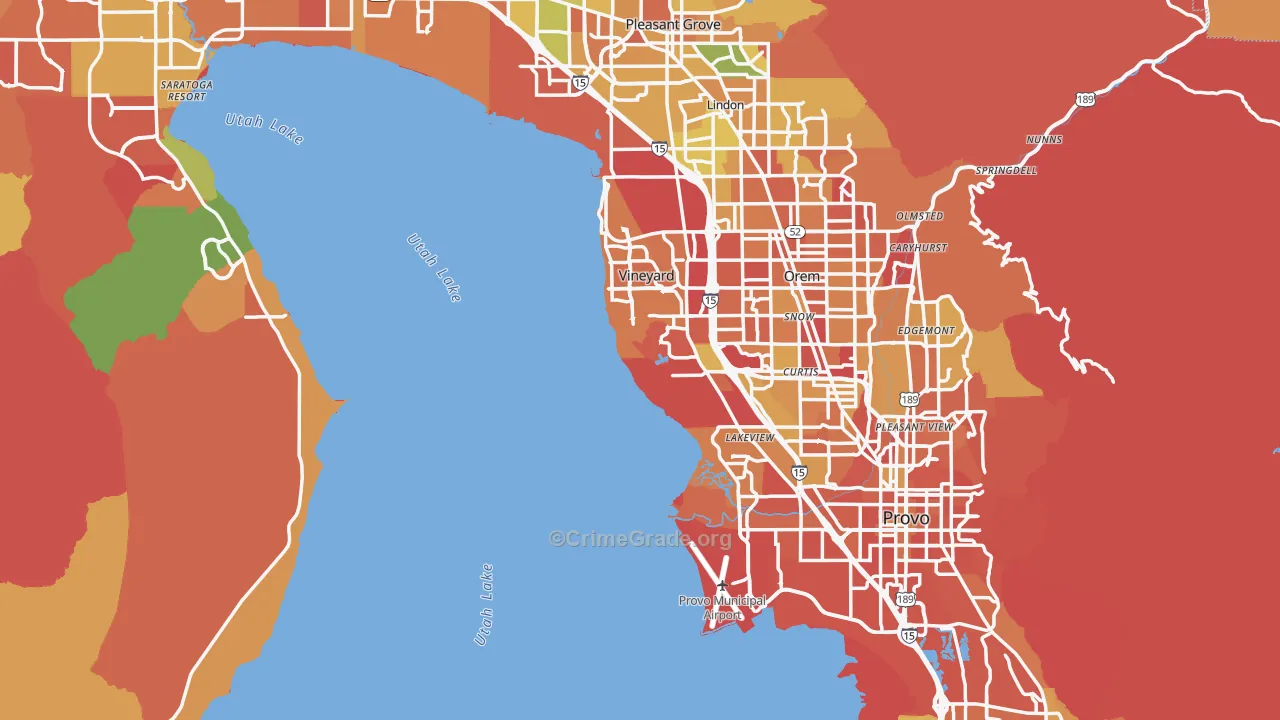 Utah County, UT Map of Murder Rates