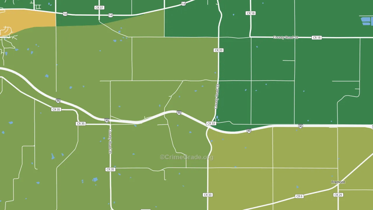 Utica, MN Map of Murder Rates