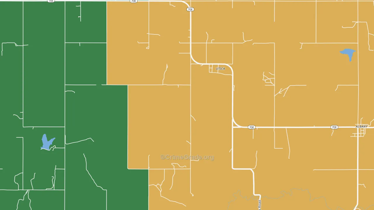 Utica, OK Map of Murder Rates