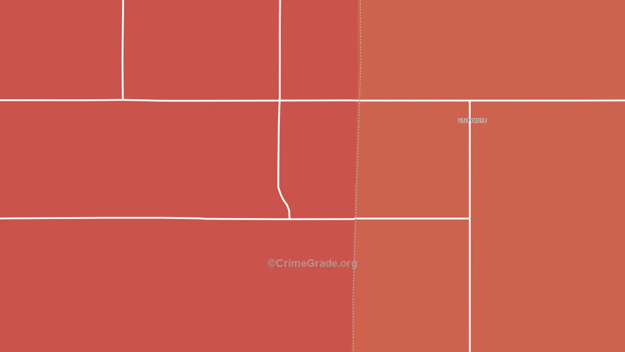 Utleyville, CO Map of Murder Rates