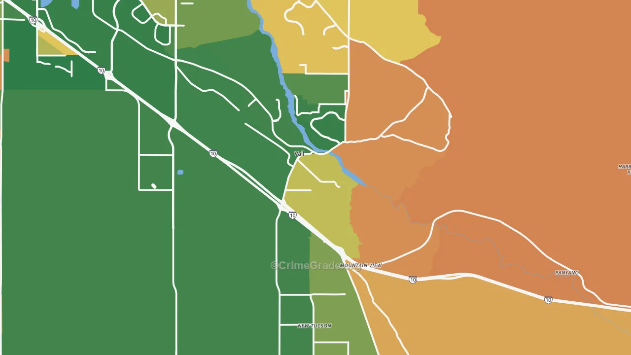 Vail, AZ Map of Murder Rates