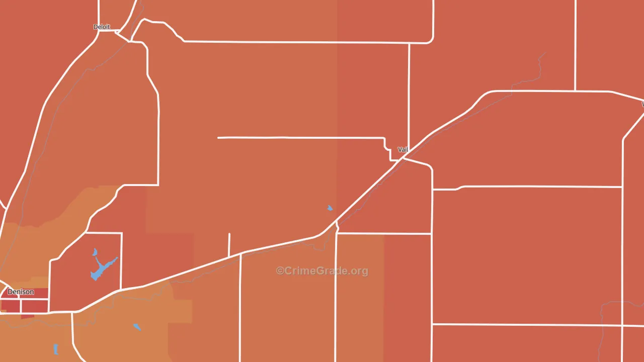 Vail, IA Map of Murder Rates