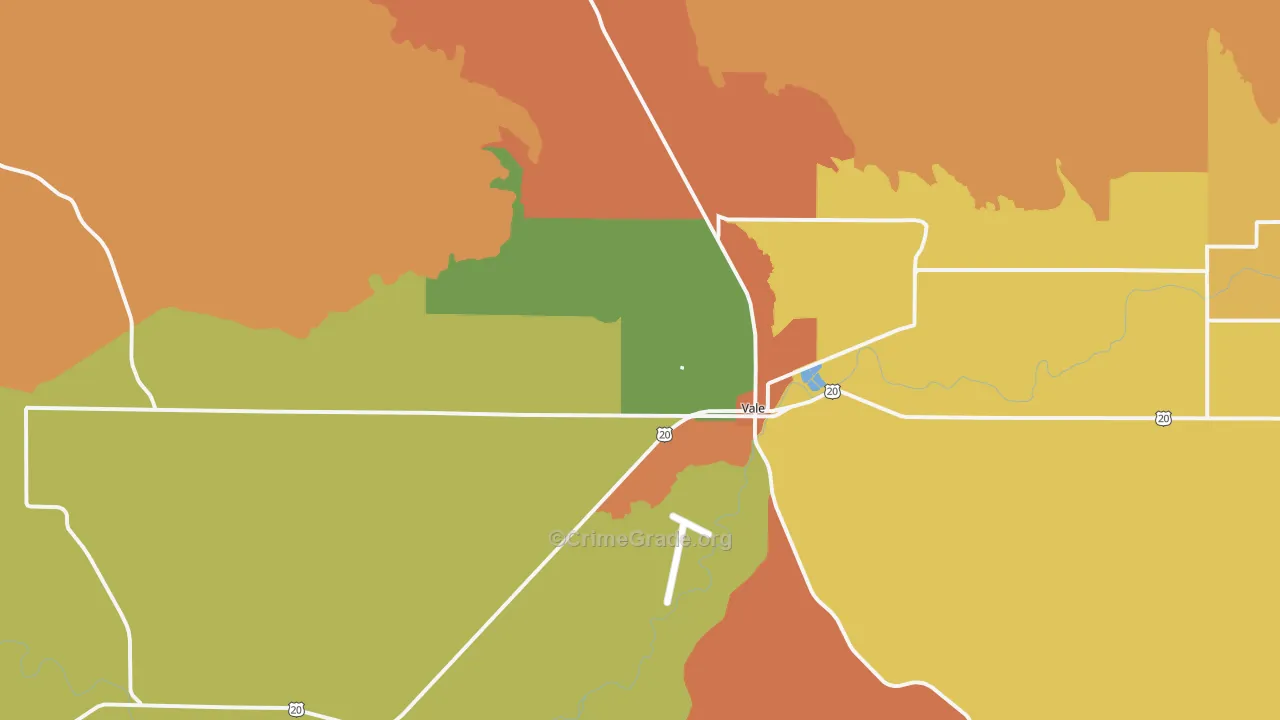 Vale, OR Map of Murder Rates