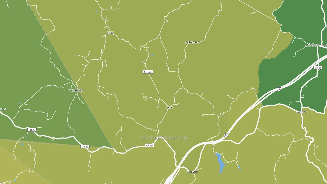 Vale, WV Map of Murder Rates