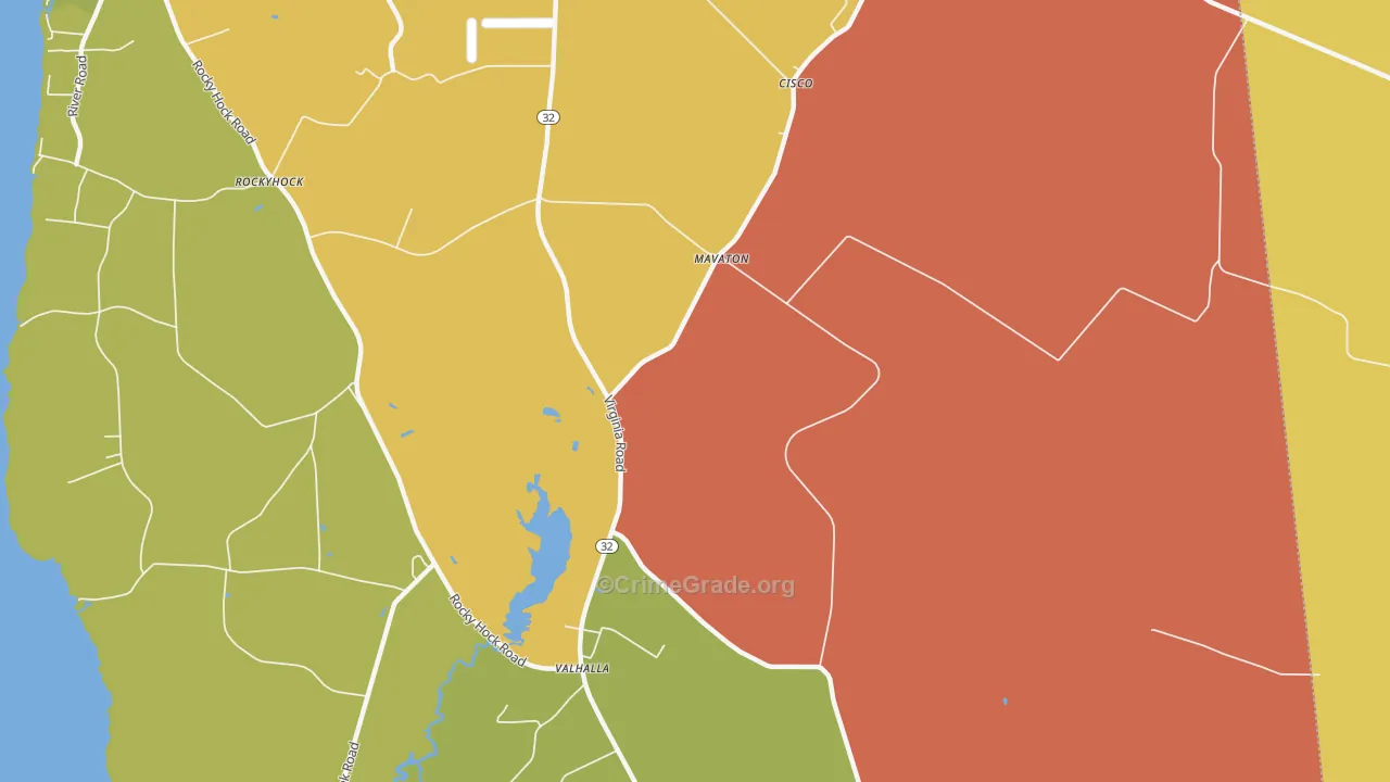 Valhalla, NC Map of Murder Rates