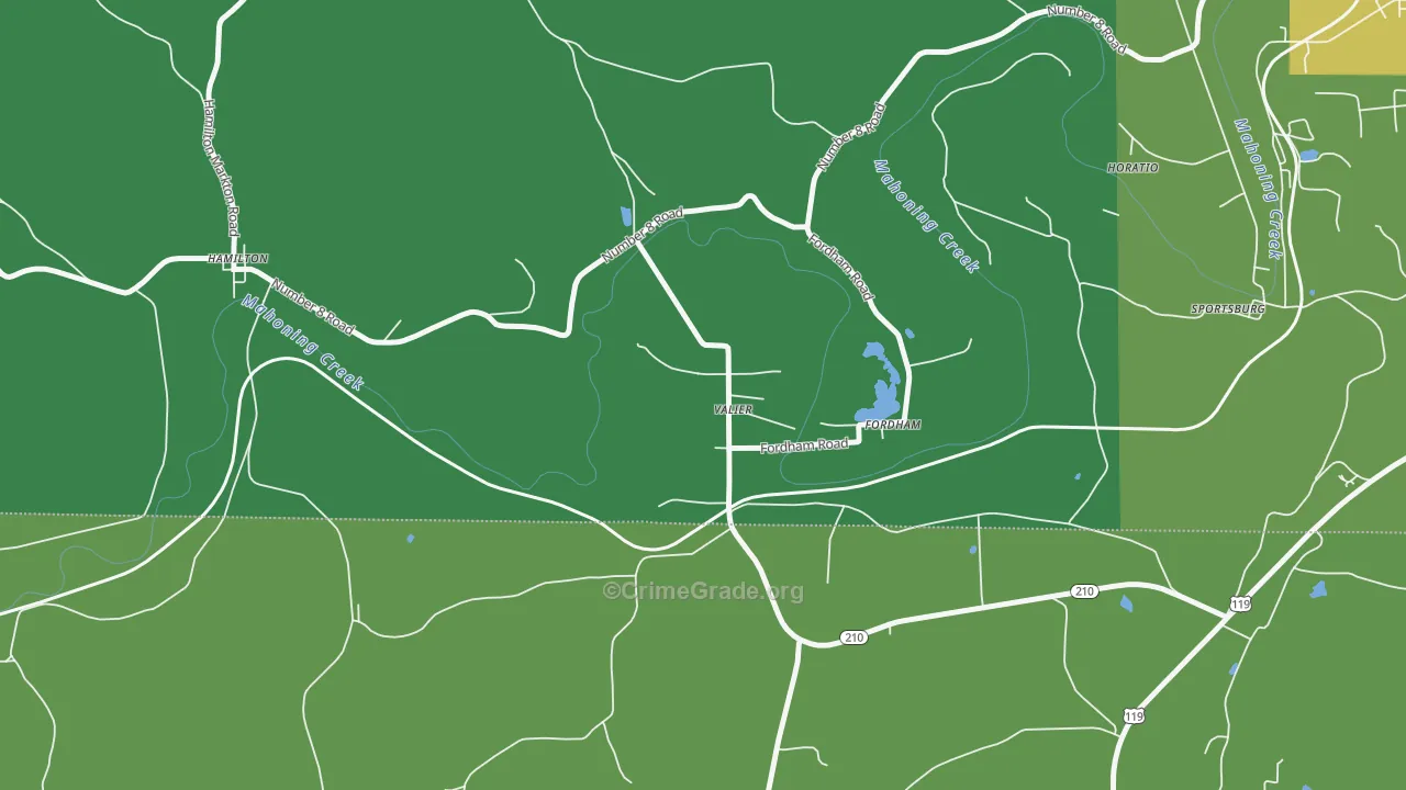 Valier, PA Map of Murder Rates
