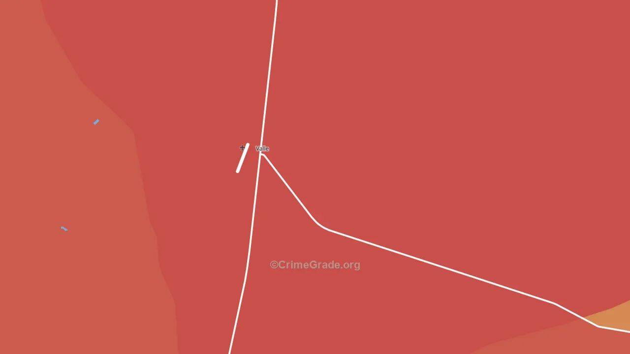 Valle, AZ Map of Murder Rates