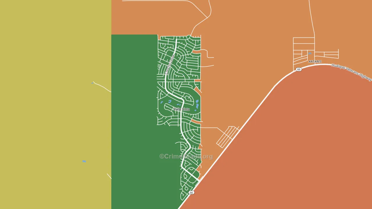 Valle Vista, AZ Map of Murder Rates