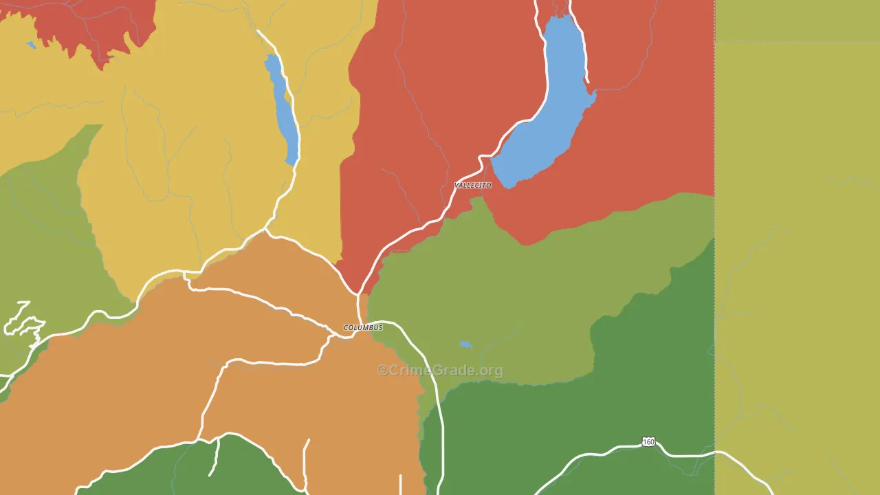 Vallecito, CO Map of Murder Rates