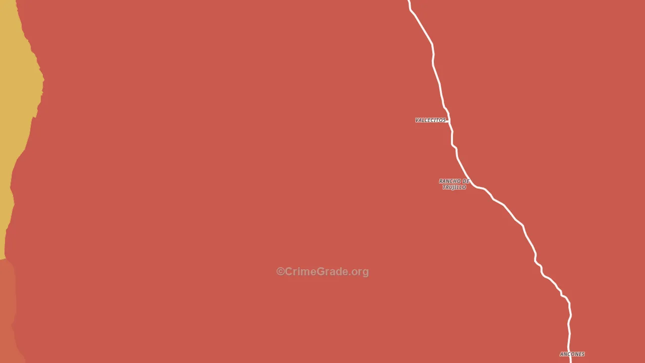 Vallecitos, NM Map of Murder Rates