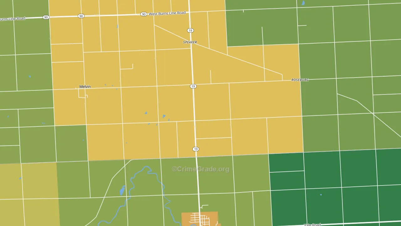 Valley Center, MI Map of Murder Rates