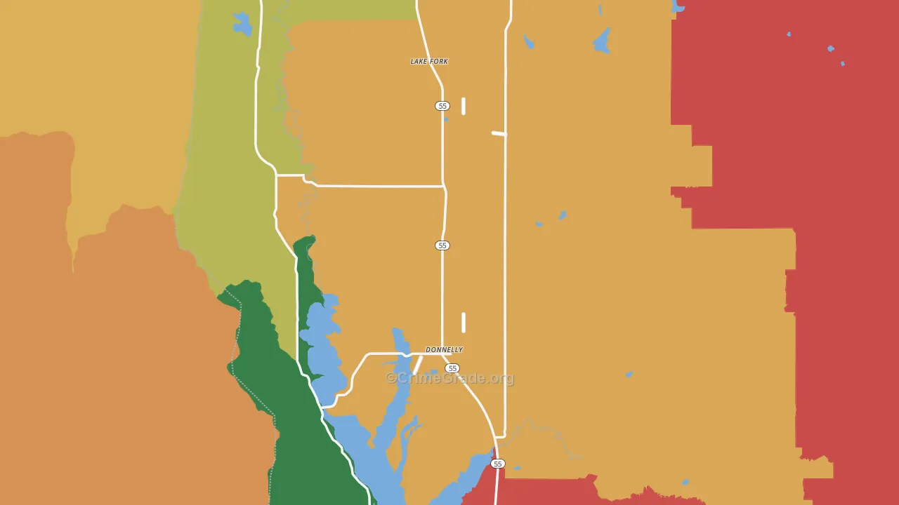 Valley County, ID Map of Murder Rates