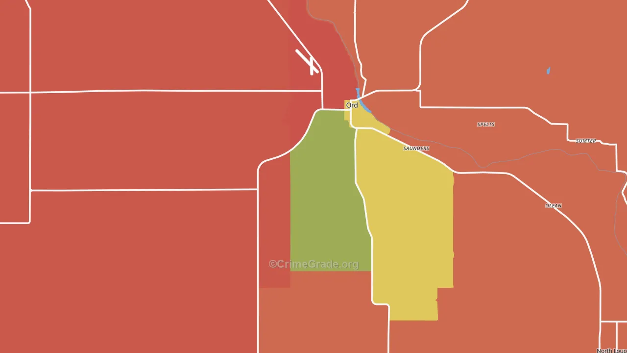 Valley County, NE Map of Murder Rates