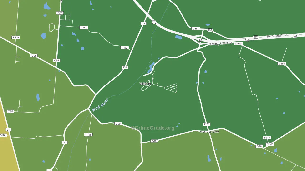 Valley-Hi, OH Map of Murder Rates