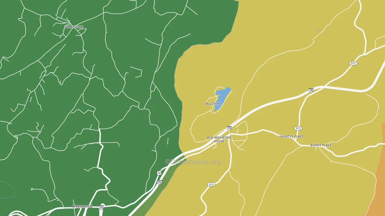 Valley-Hi, PA Map of Murder Rates