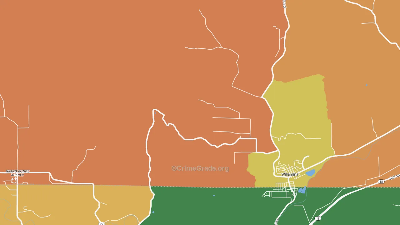 Valley Junction, OR Map of Murder Rates