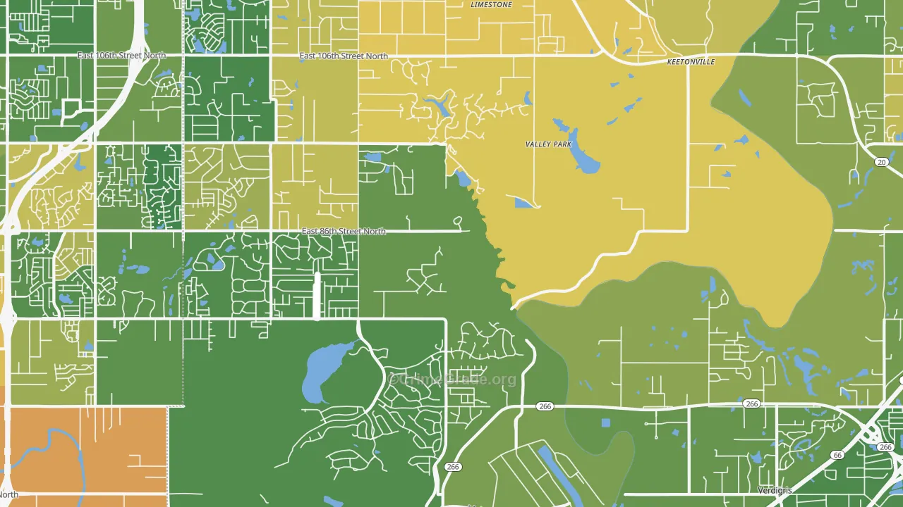 Valley Park, OK Map of Murder Rates