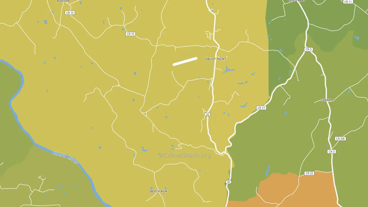 Valley Point, WV Map of Murder Rates