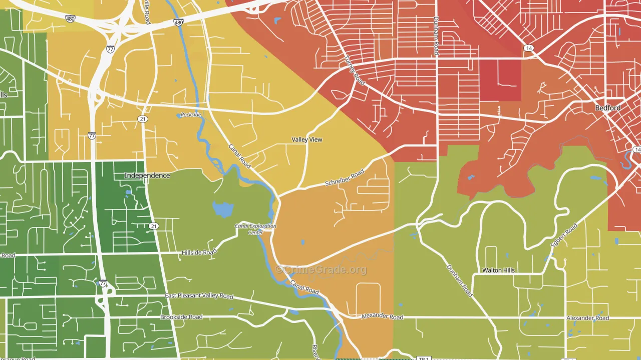 Valley View, OH Map of Murder Rates