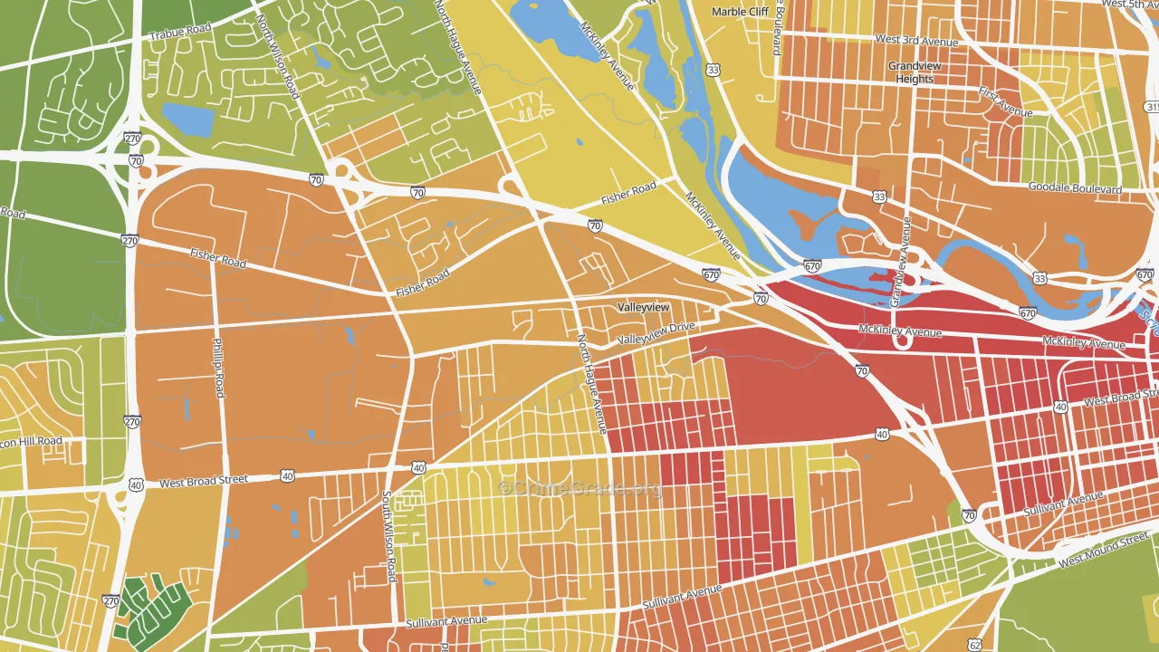Valleyview, OH Map of Murder Rates