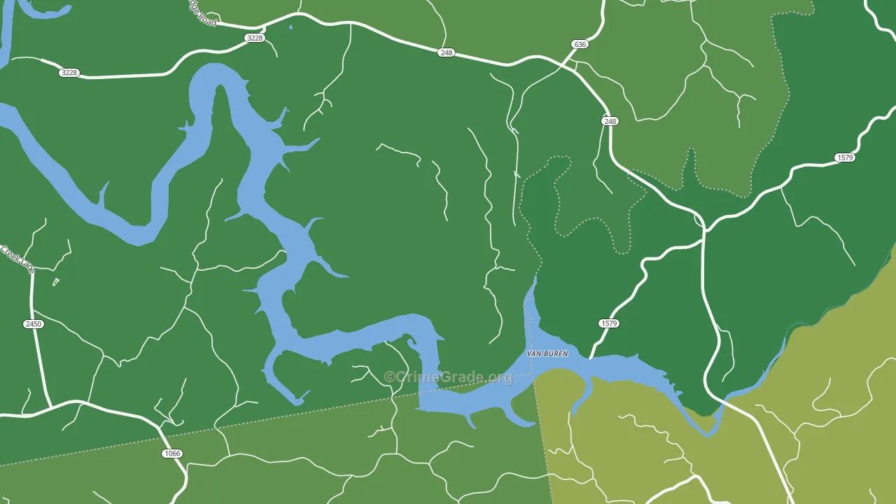 Van Buren, KY Map of Murder Rates