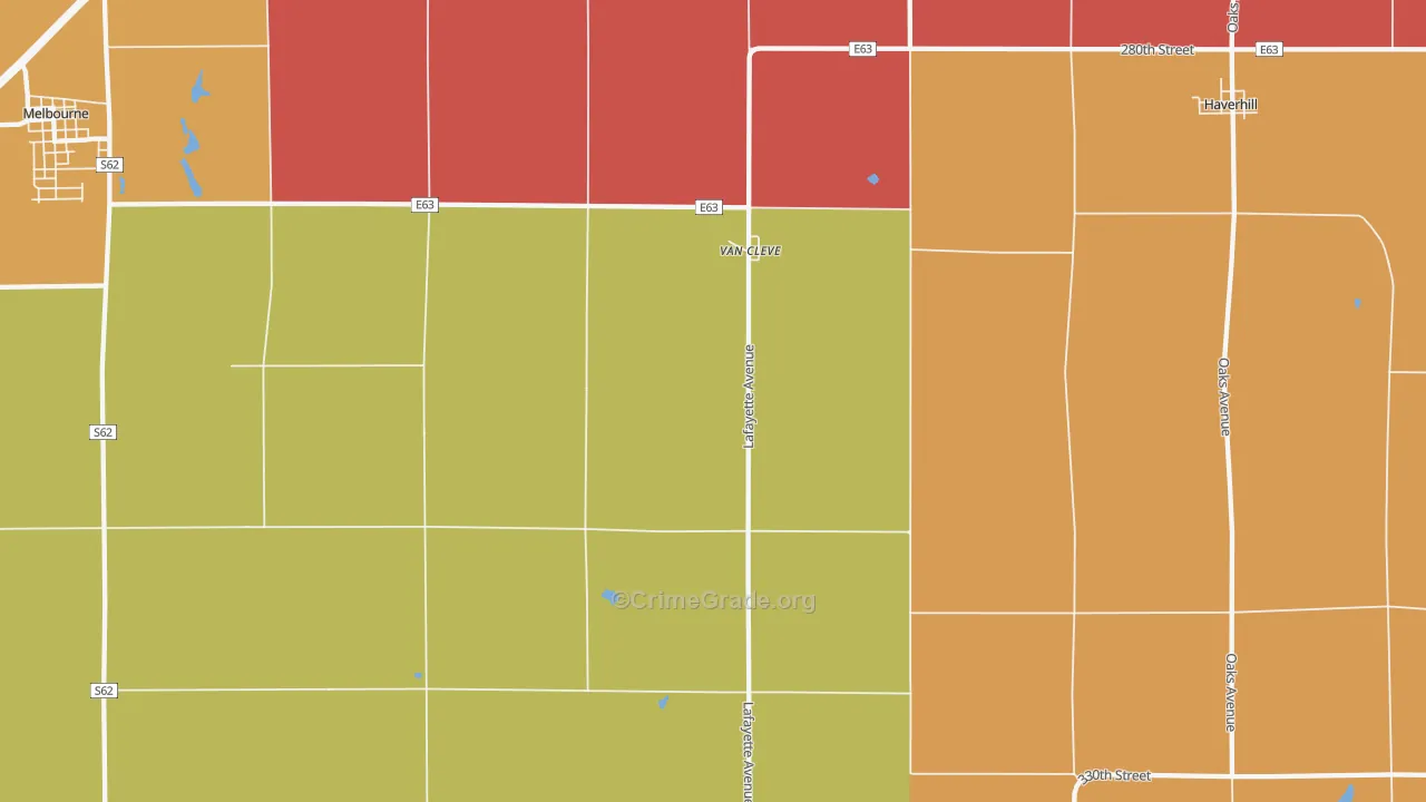 Van Cleve, IA Map of Murder Rates
