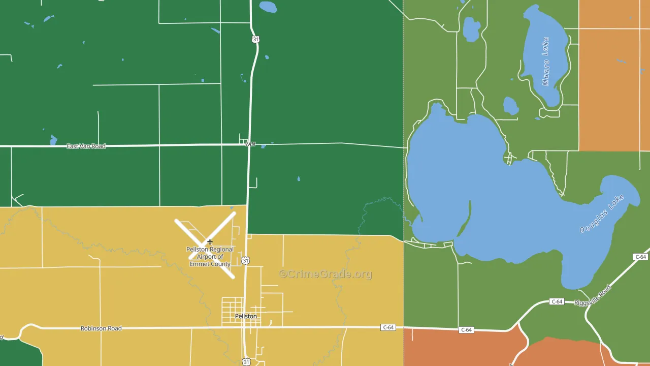 Van, MI Map of Murder Rates