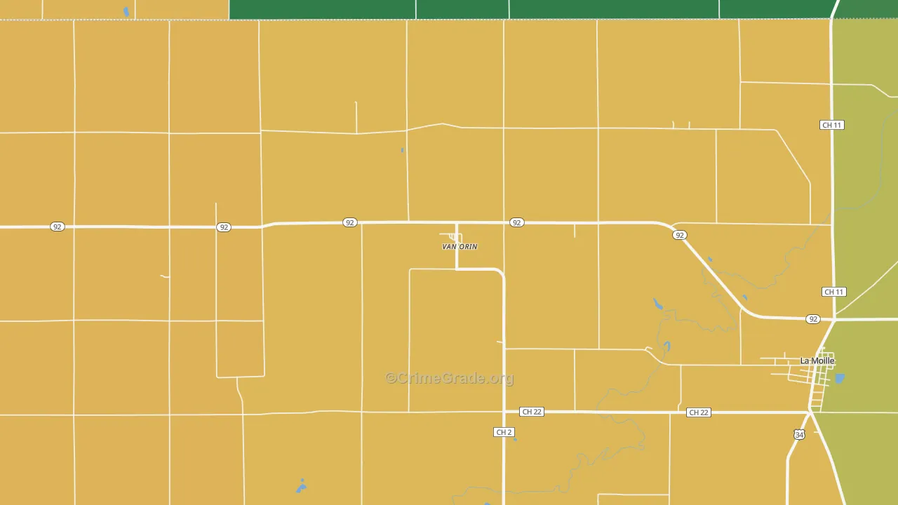 Van Orin, IL Map of Murder Rates