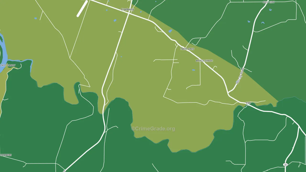 Van, PA Map of Murder Rates