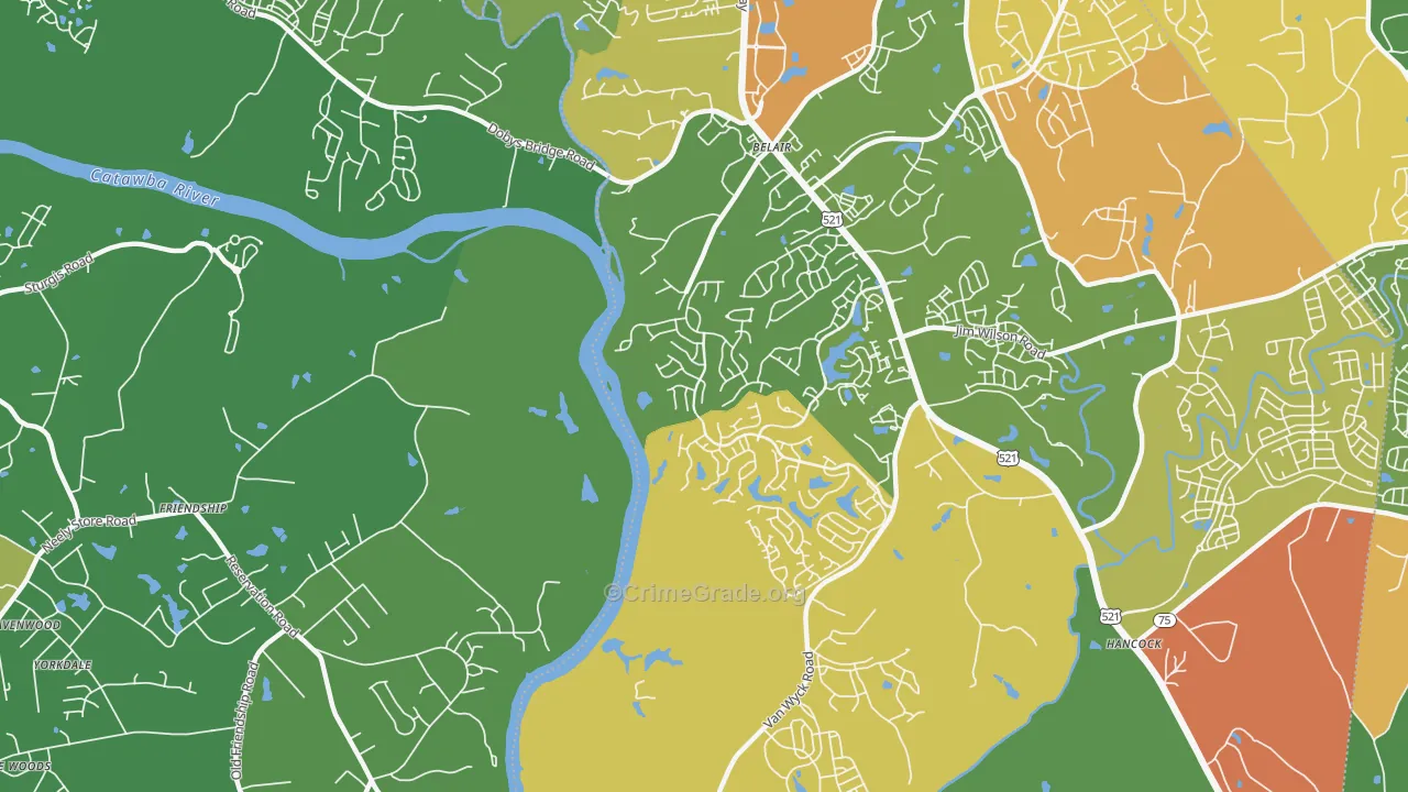 Van Wyck, SC Map of Murder Rates