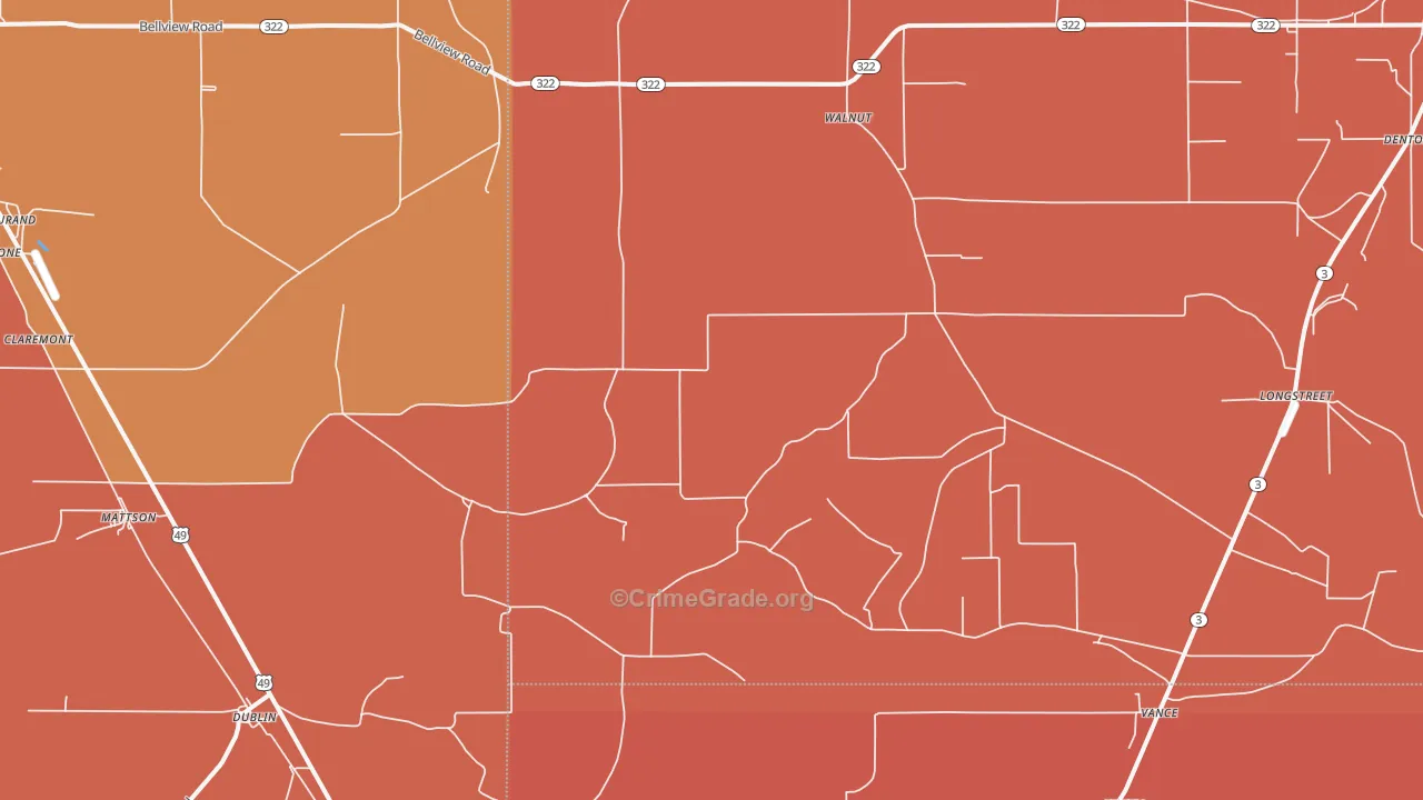 Vance, MS Map of Murder Rates