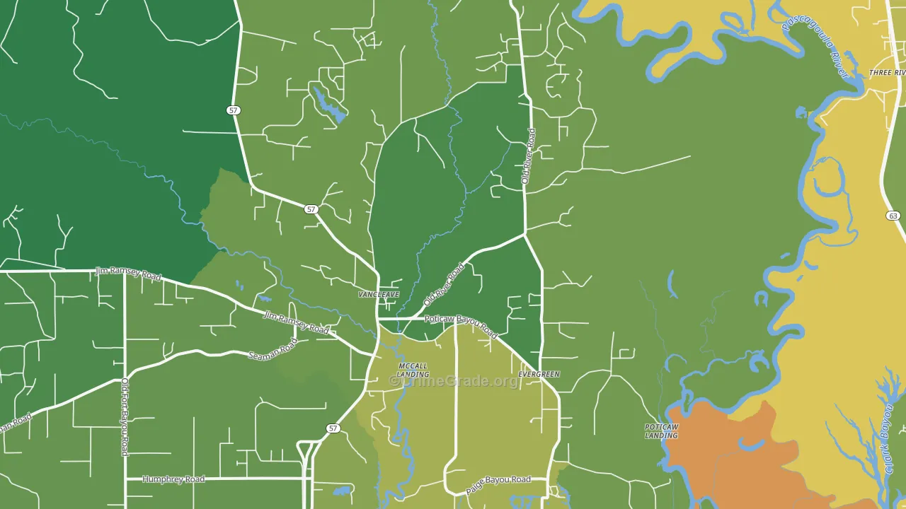 Vancleave, MS Map of Murder Rates