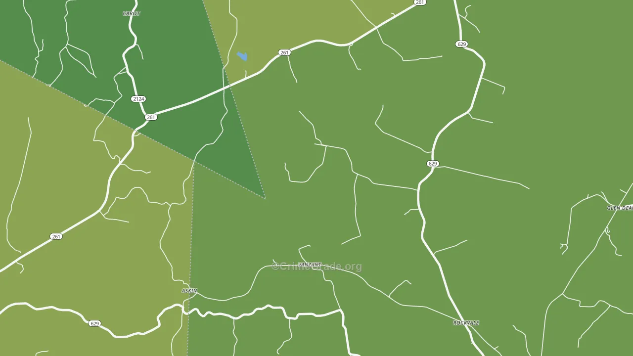Vanzant, KY Map of Murder Rates