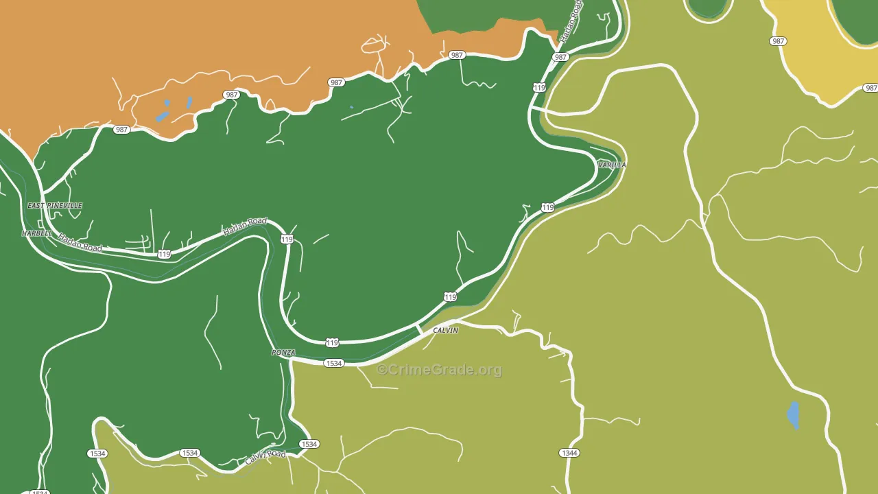 Varilla, KY Map of Murder Rates