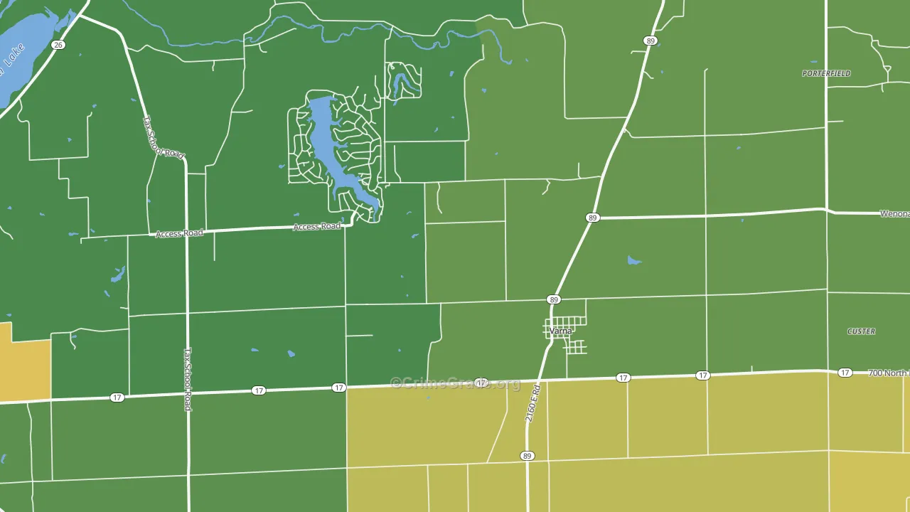 Varna, IL Map of Murder Rates