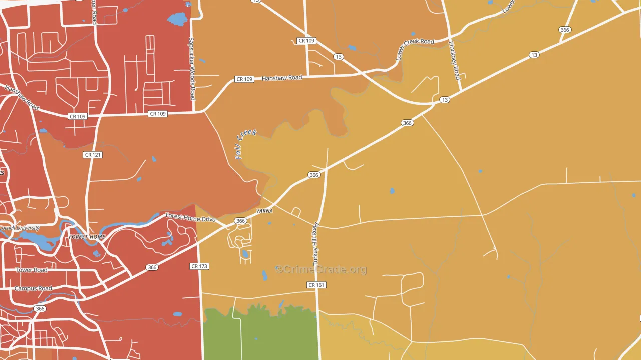 Varna, NY Map of Murder Rates