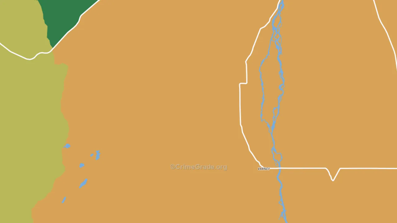 Varney, MT Map of Murder Rates